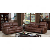 Walter Love Seat Model Cm6950Br-Lv-Reclined By Furniture Of America